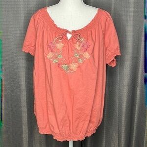 SONOMA SALMON PINK BLOUSE SIZE 2x